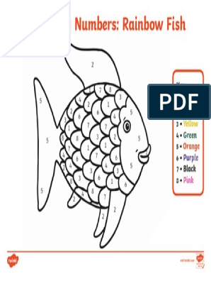 Colour by numbers rainbow fish pdf