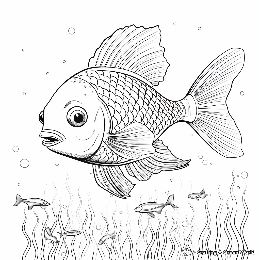 Rainbow fish coloring pages