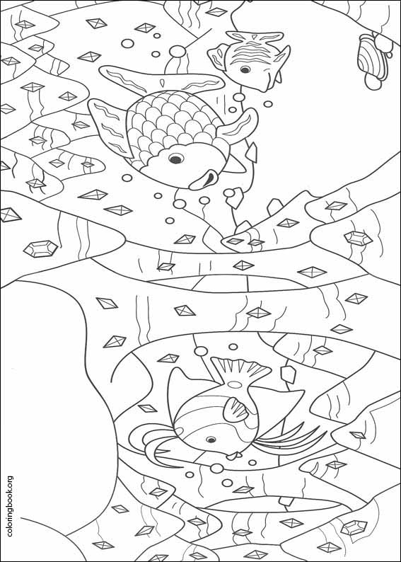 The rainbow fish coloring page