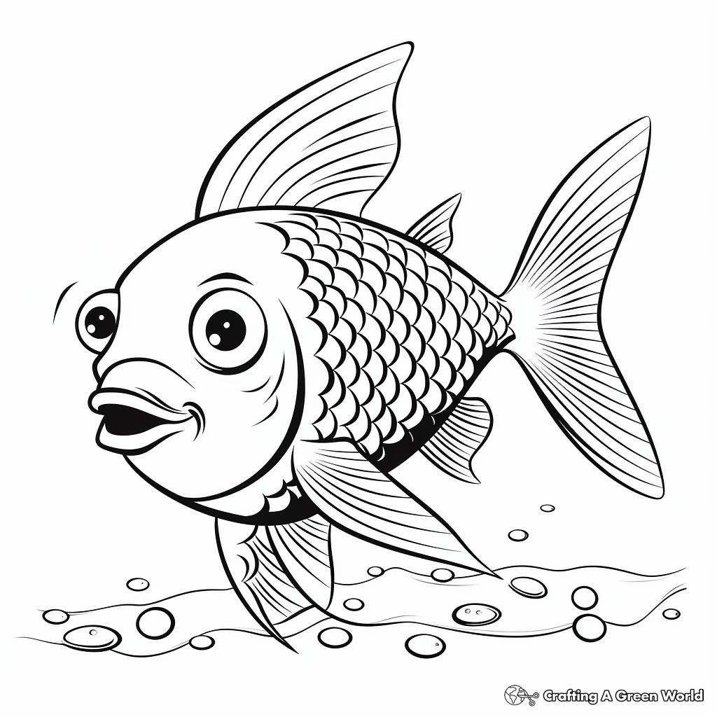 Rainbow fish coloring pages