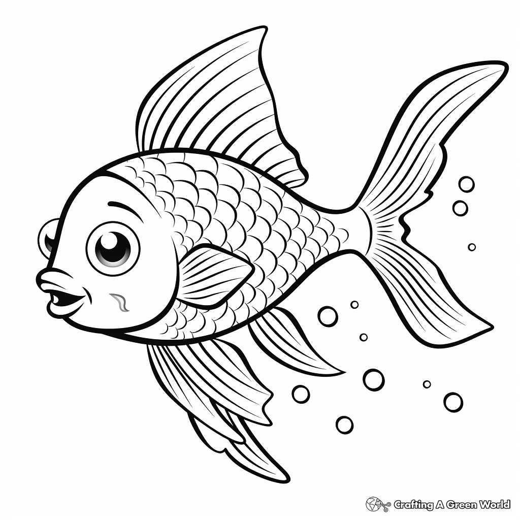 Rainbow fish coloring pages