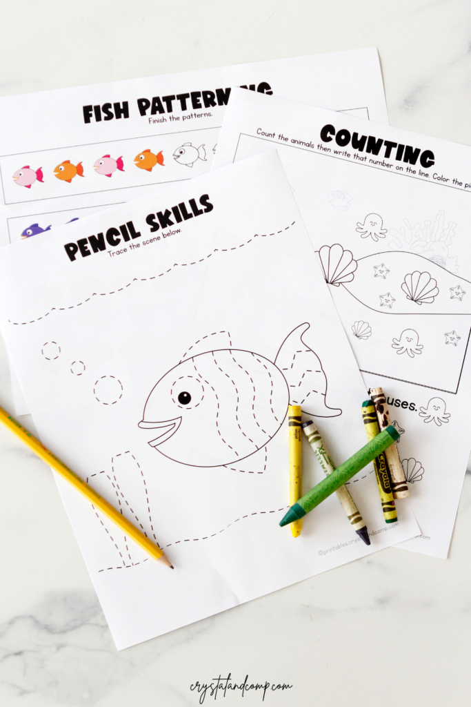 The rainbow fish preschool printable pages