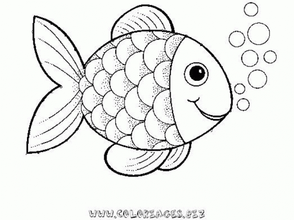 Get this rainbow fish coloring pages