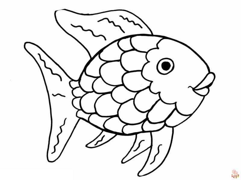 The best collection of the rainbow fish coloring pages for kids