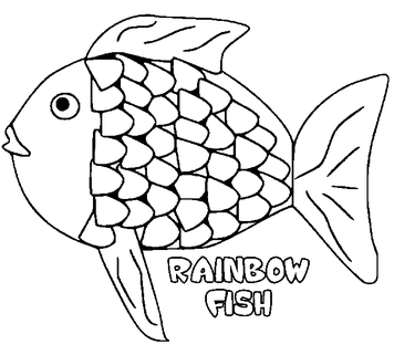 Rainbow fish coloring pages