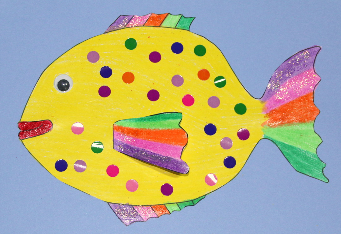 Rainbow fish craft with printable template