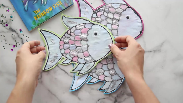 Rainbow fish craft with free template