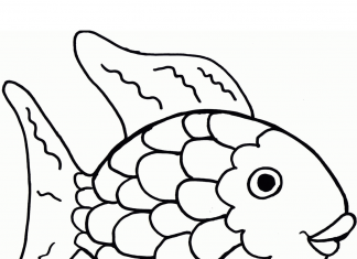 Rainbow fish coloring pages to print and print online