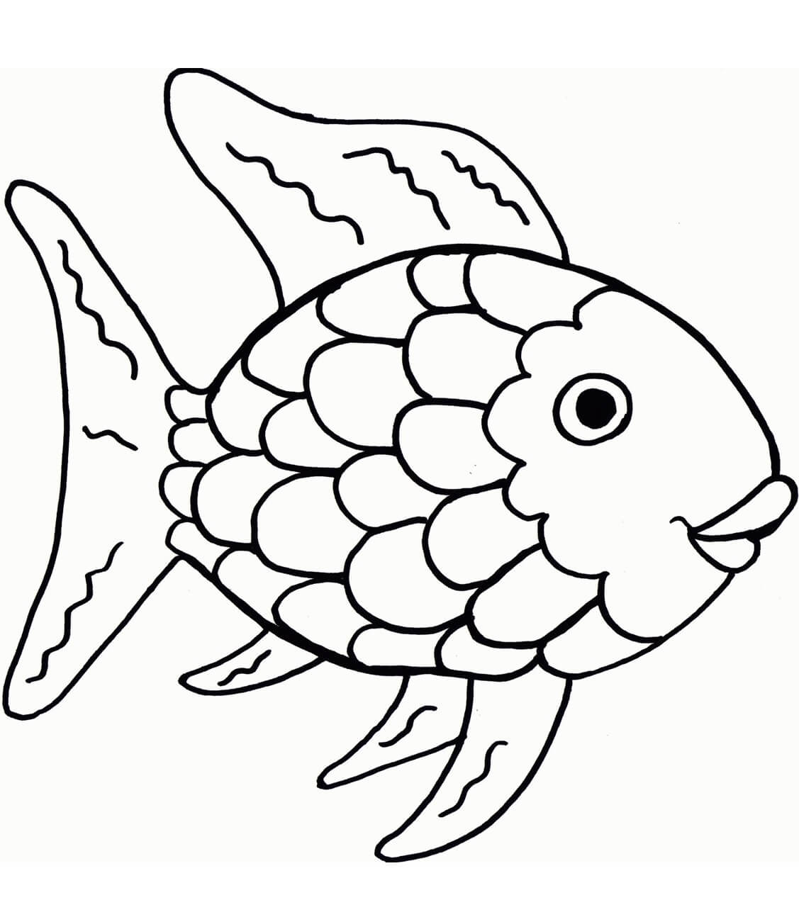 Rainbow fish coloring pages