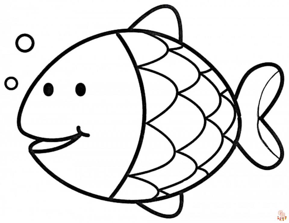 The best collection of the rainbow fish coloring pages for kids