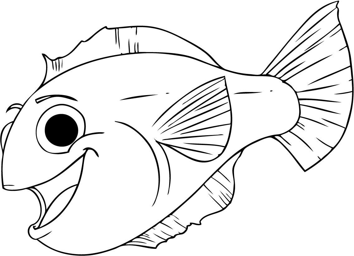 Free printable fish coloring pages for kids