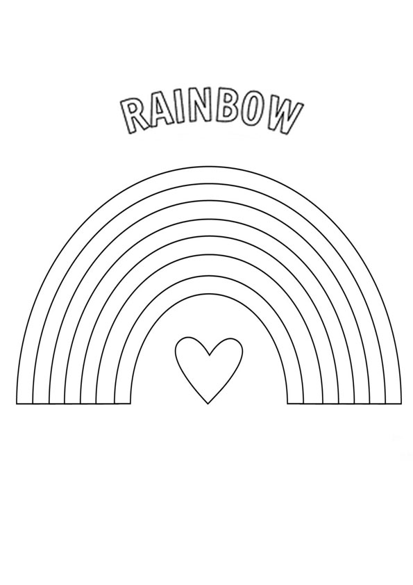 Coloring pages rainbow coloring page free printable