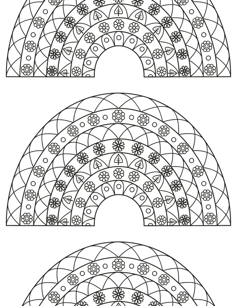 Free rainbow coloring pages more âðâ