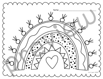 Rainbow coloring pages by pre