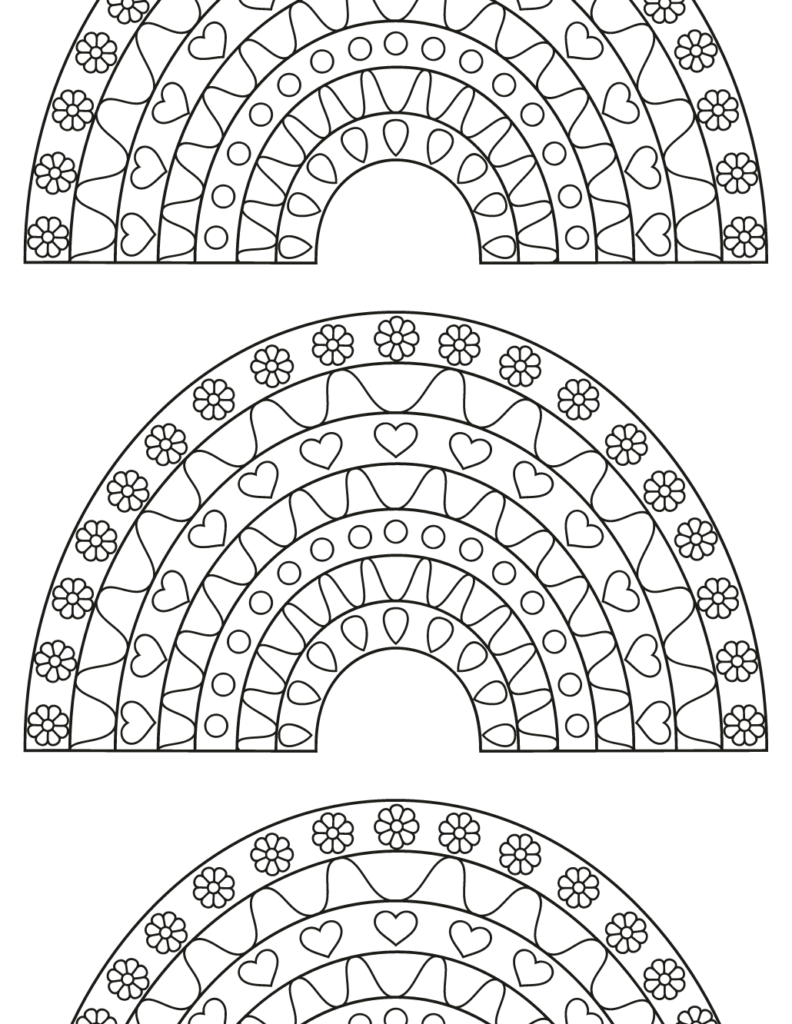 Free rainbow coloring pages more âðâ