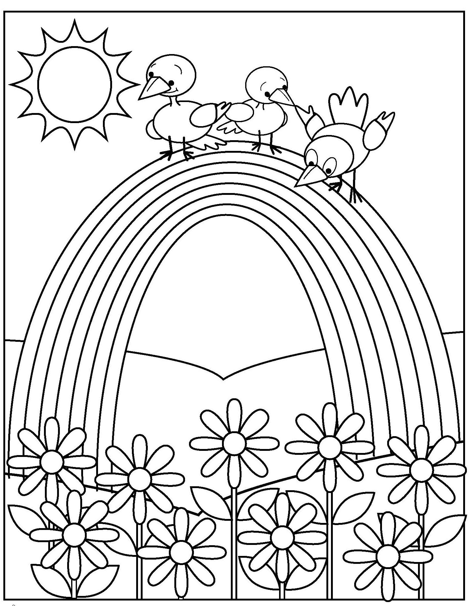 Rainbow coloring pages for adults easy to color coloring pages adult coloring pages printable flower coloring pages