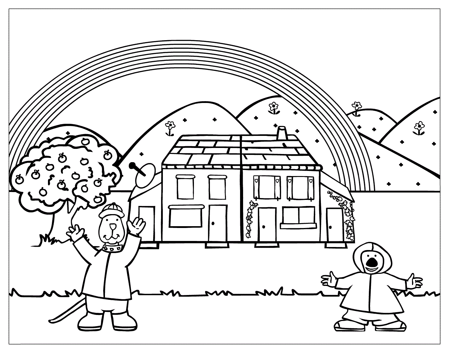 Free printable rainbow coloring pages for kids