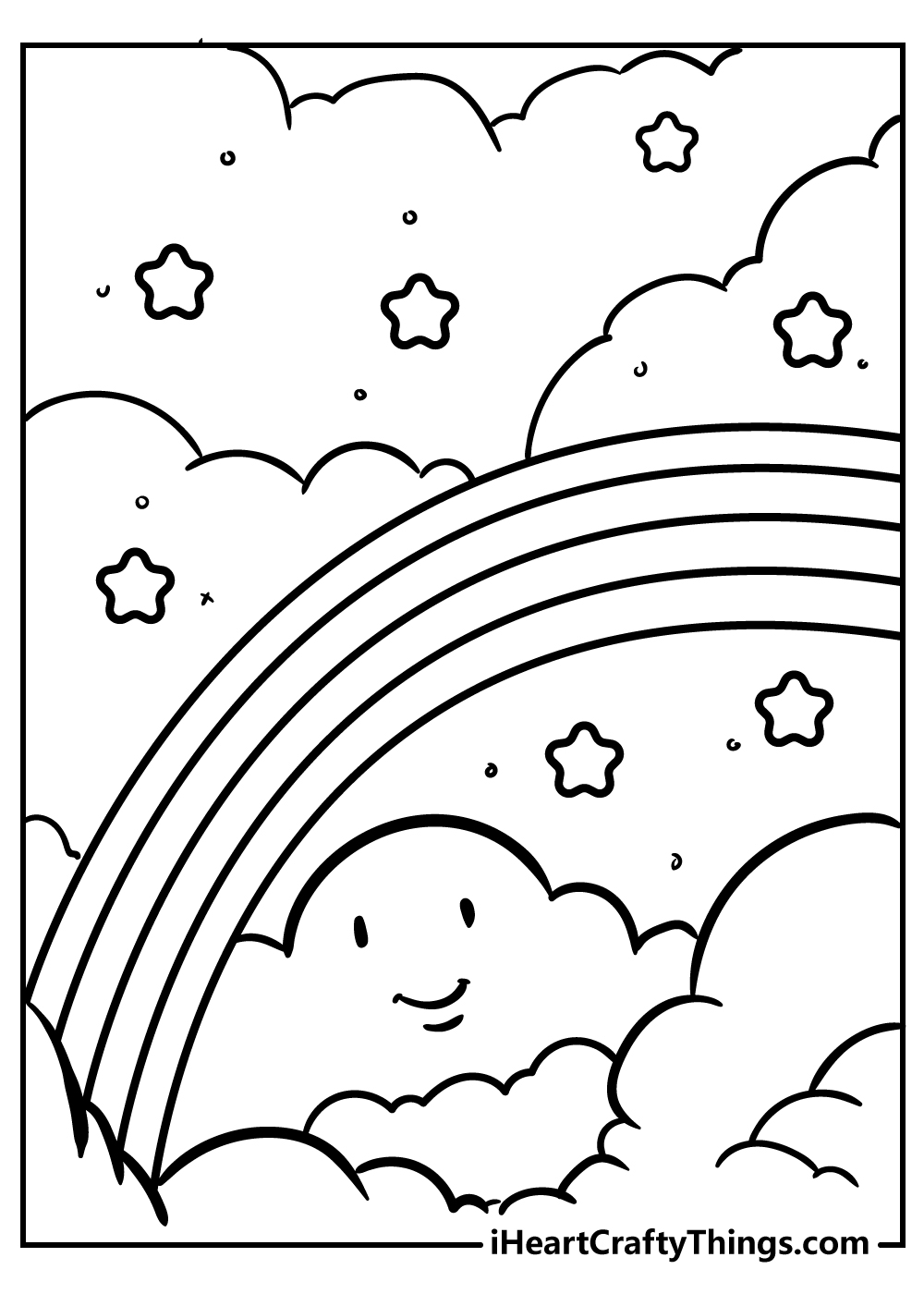 Rainbow coloring pages free printables