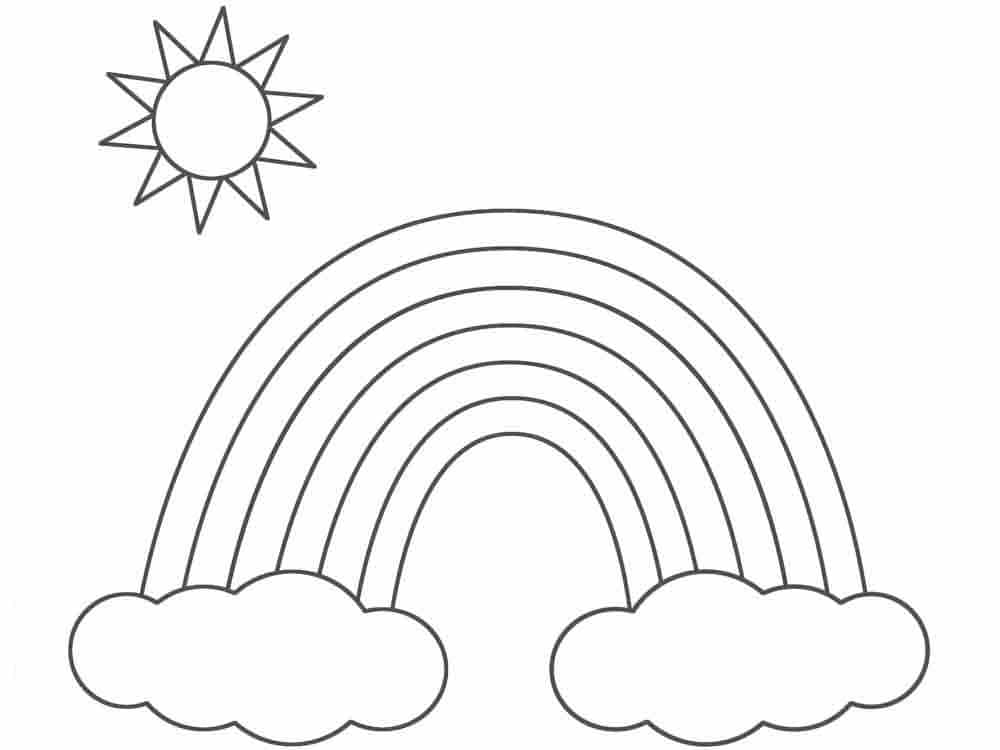 Rainbow for children coloring page