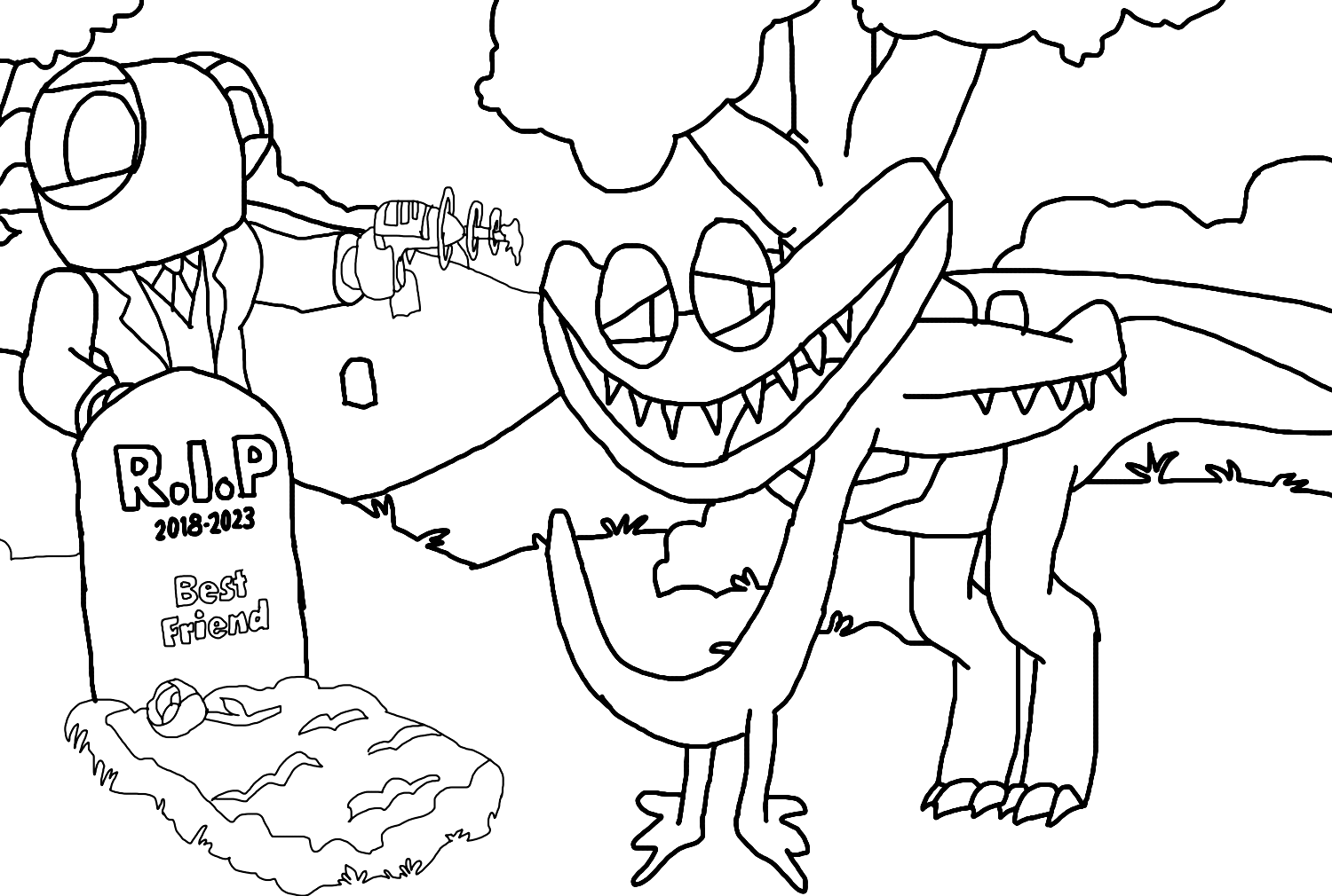 Cyan rainbow friends coloring pages