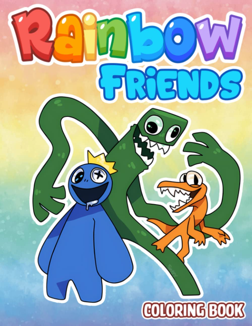 Rainbw friends coloring book for kids ages