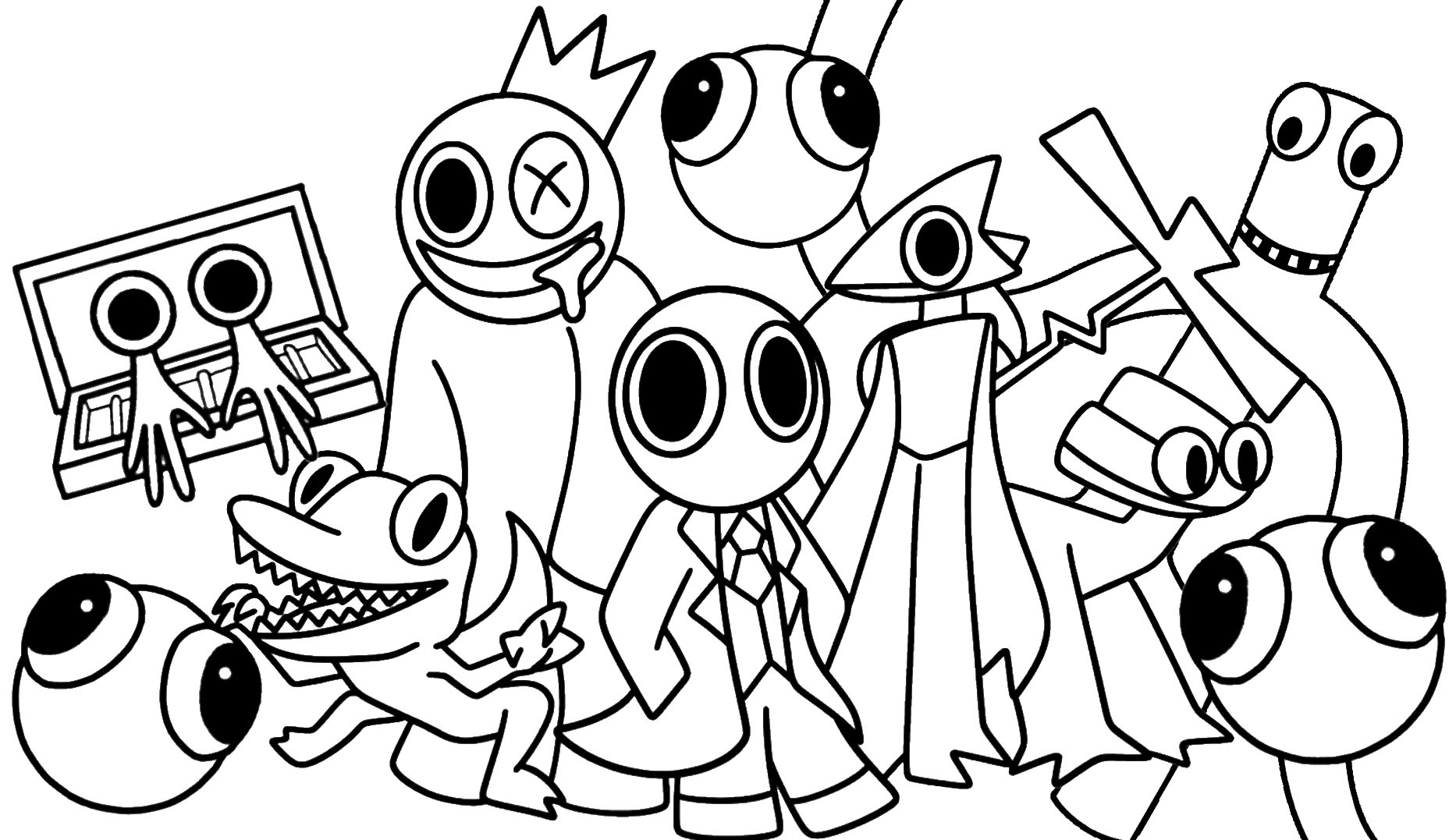 Rainbow friends coloring pages â â having fun with children