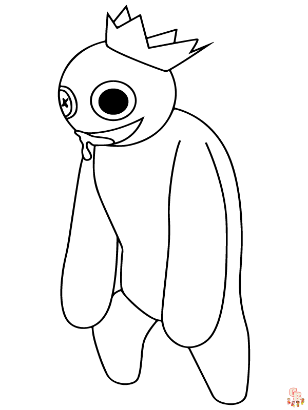 Rainbow friends coloring pages