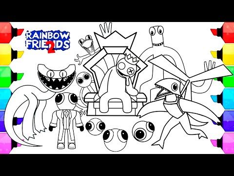 Rainbow friends capãtulo coloring pages color all new monsters rainbow friends