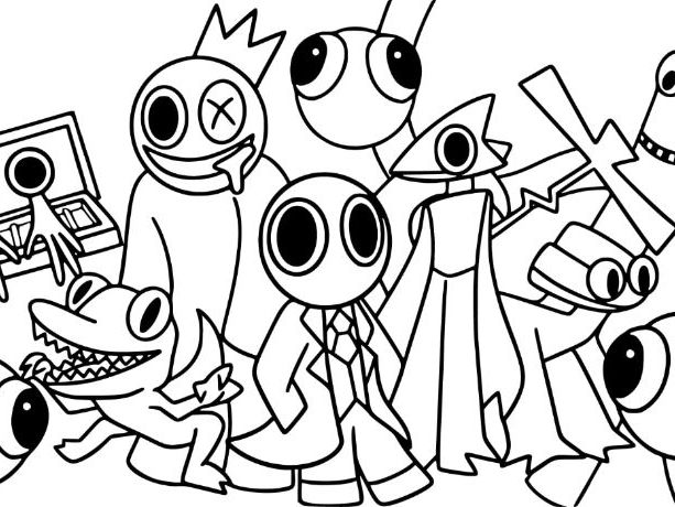 Immerse in creativity rainbow friends coloring pages teaching resources