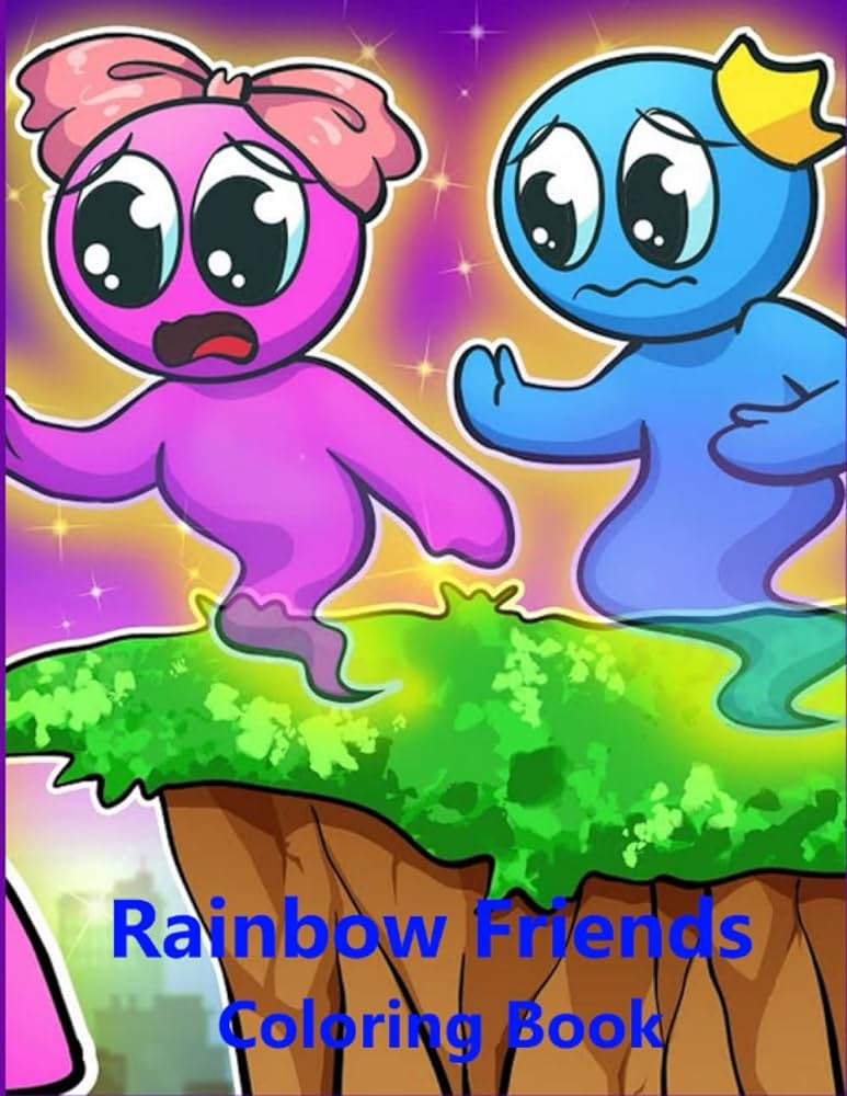 Rainbow friends coloring book blue rainbow by book rainbow