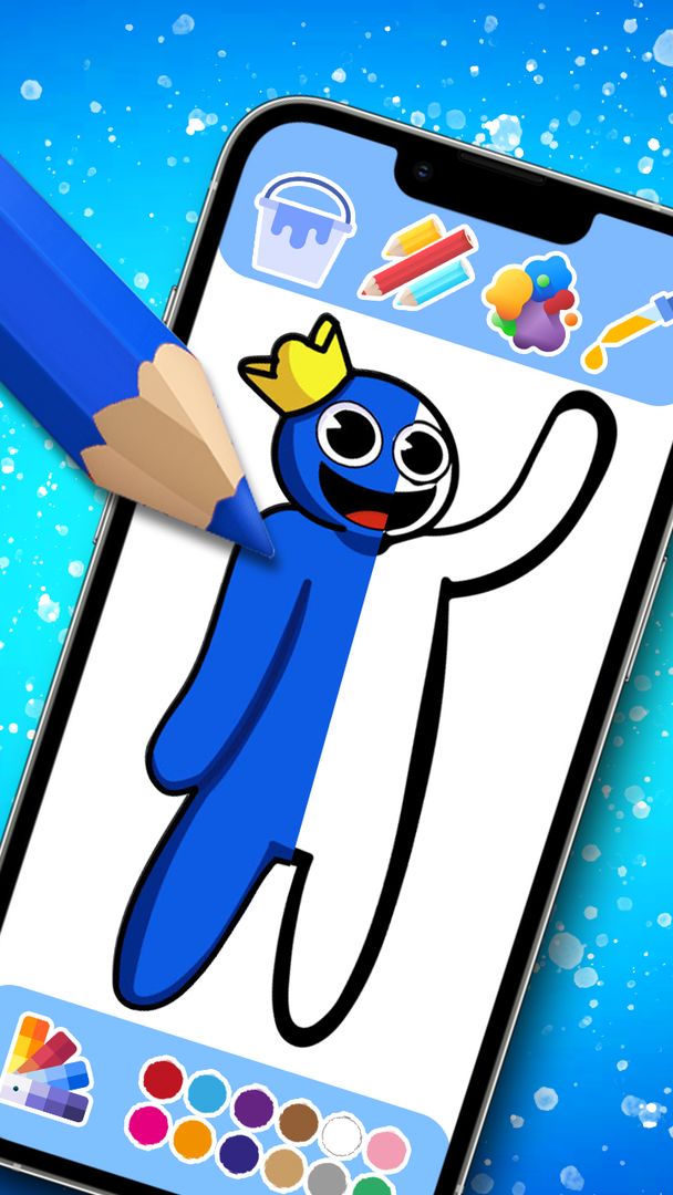 Rainbow friends coloring book android s apk download for free