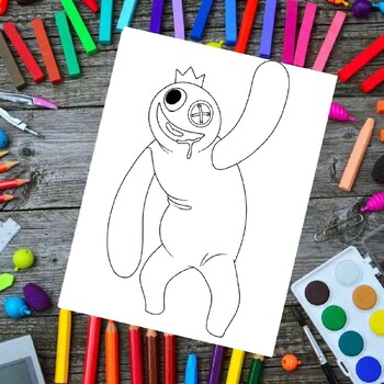 Rainbow friends roblox coloring pages worksheets activity for kids