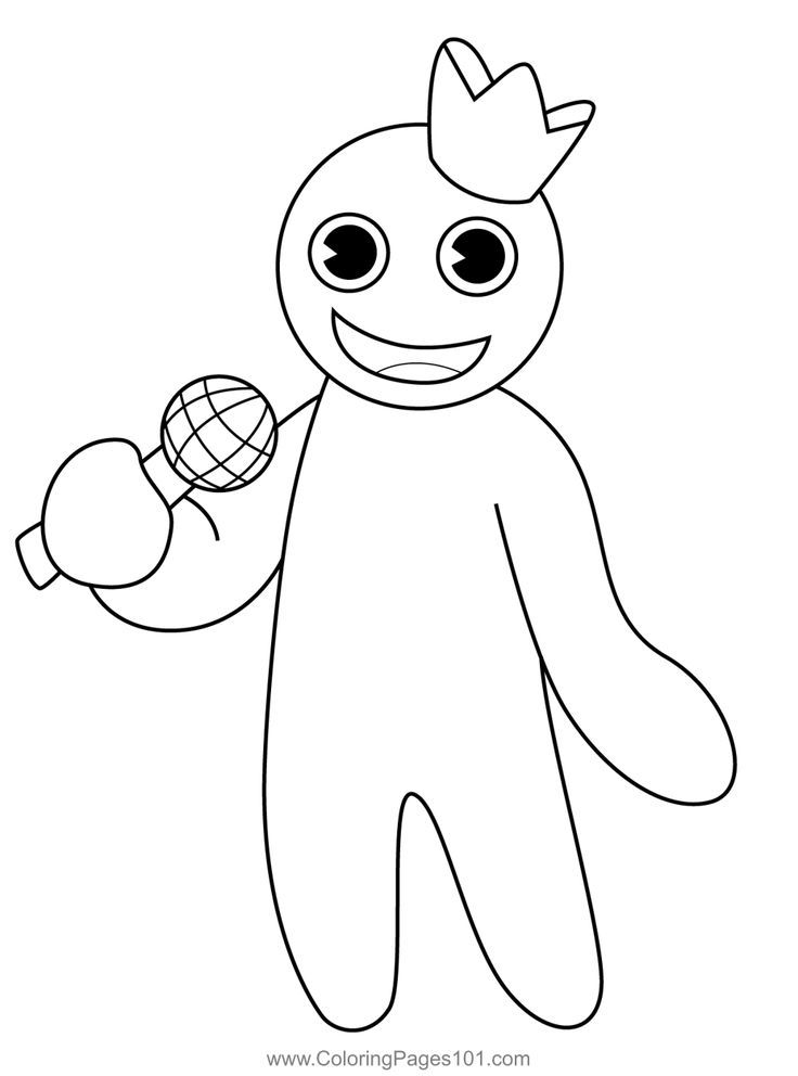 Blue singing rainbow friends roblox coloring page blue drawings coloring pages coloring book art