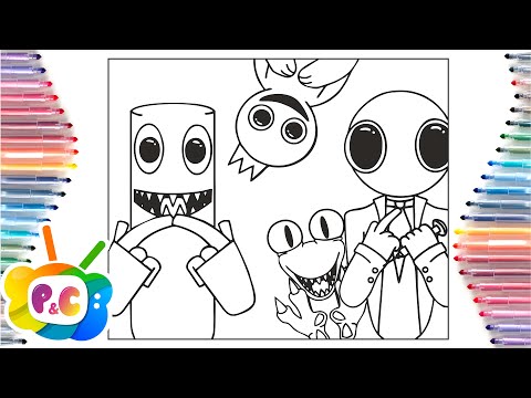 Rainbow friends roblox coloring pages