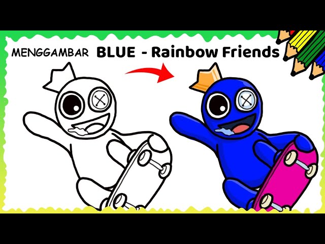 How to draw rainbow friends how to draw blue rainbow friends drawing rainbow friends abehxmbim