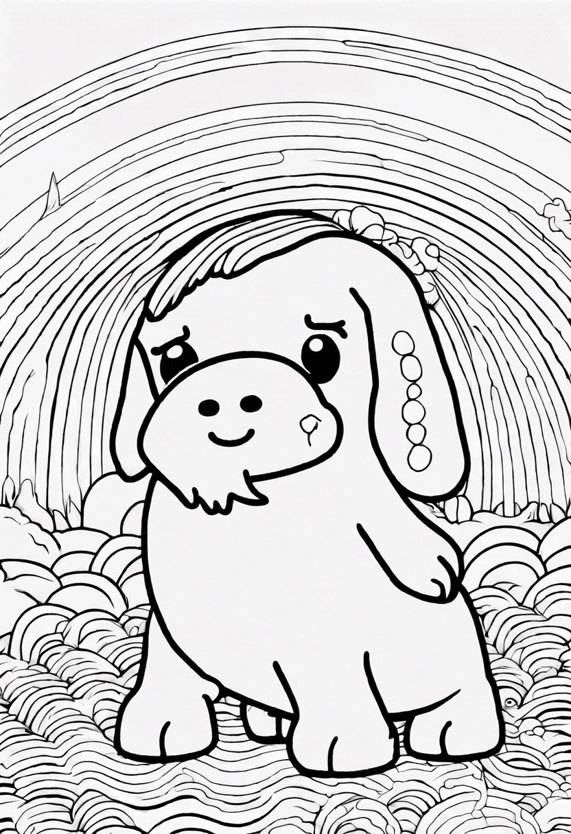 Rainbow friends coloring pages