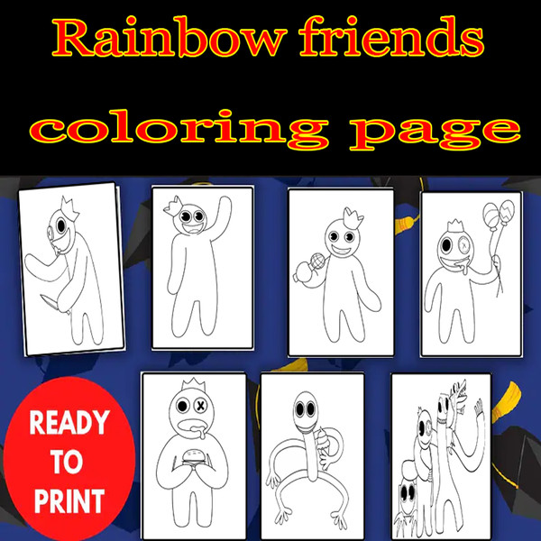 Coloring pages rainbow friends coloring pages prinatble