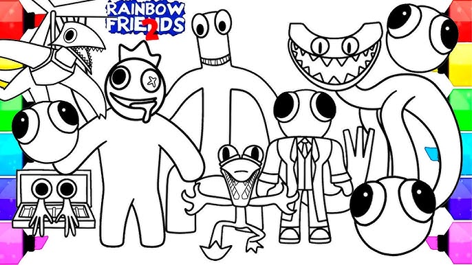 Roblox rainbow friends coloring pagesroblox rainbow friends all five tobu