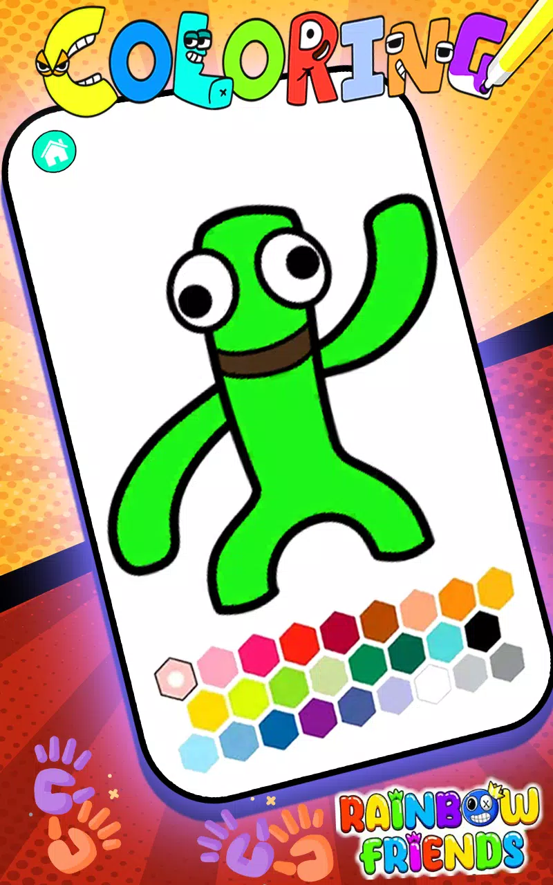 Rainbow friends green coloring apk for android download