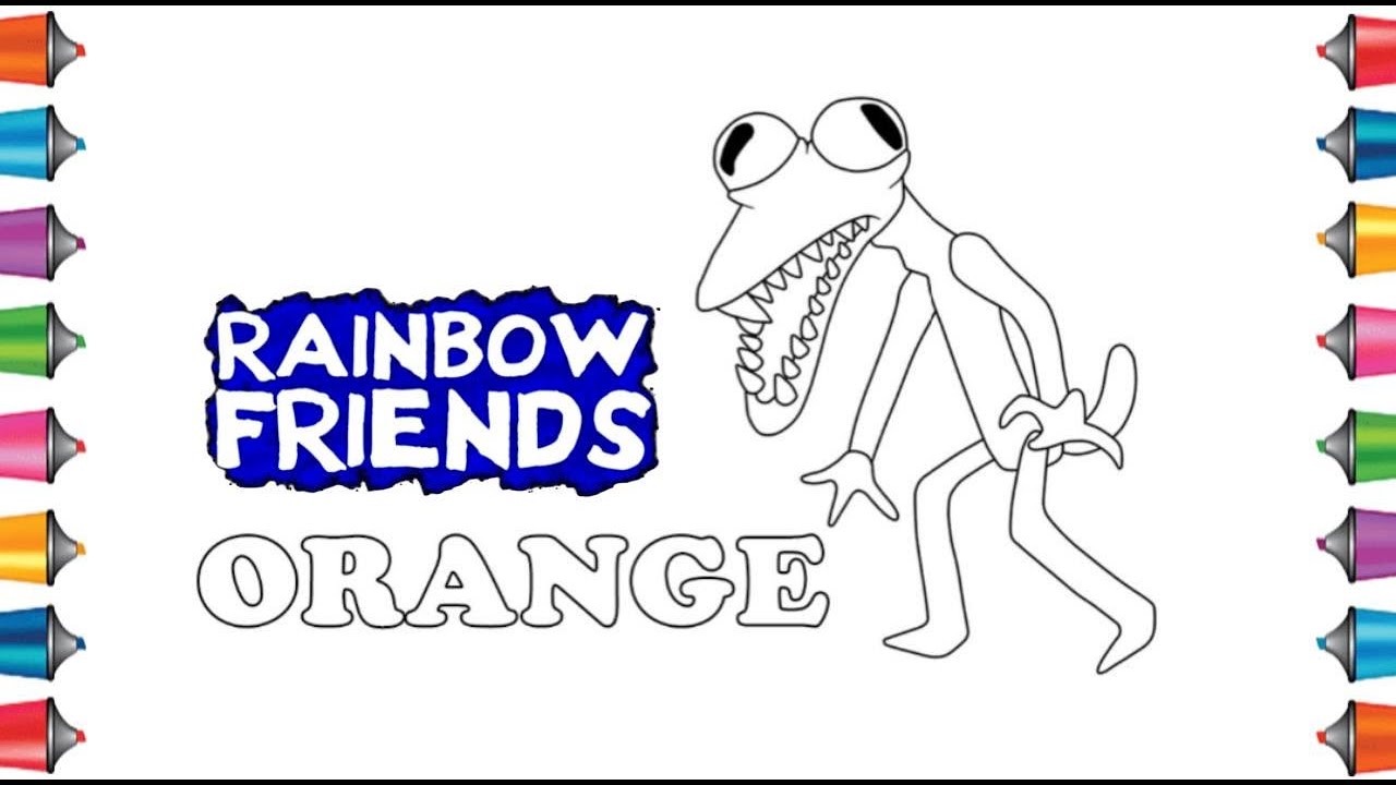 Ð roblox rainbow friends chapter coloring page orange rainbow friends