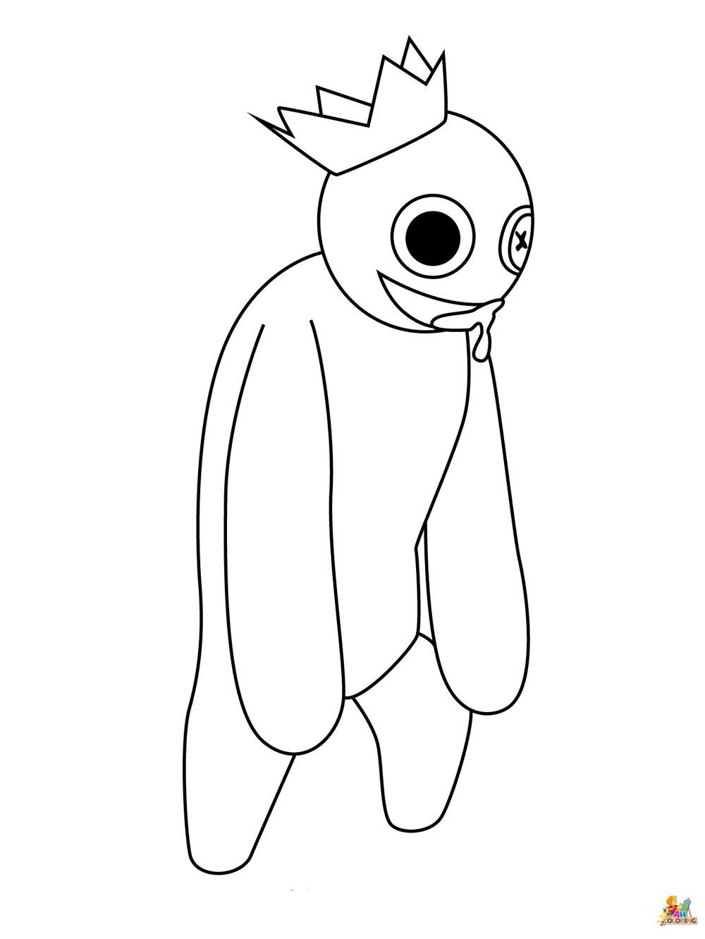 Rainbow friends coloring pages