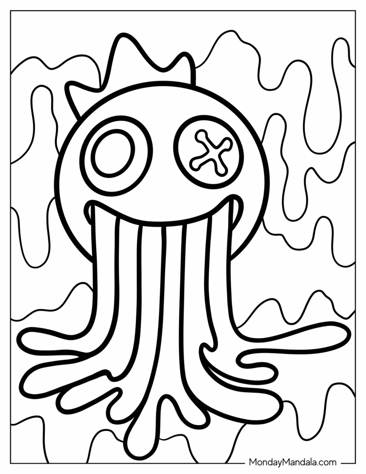 Rainbow friends coloring pages free pdf printables