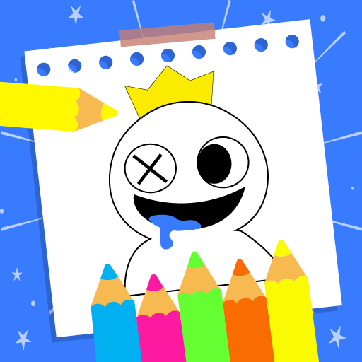 About rainbow friends coloring book google play version