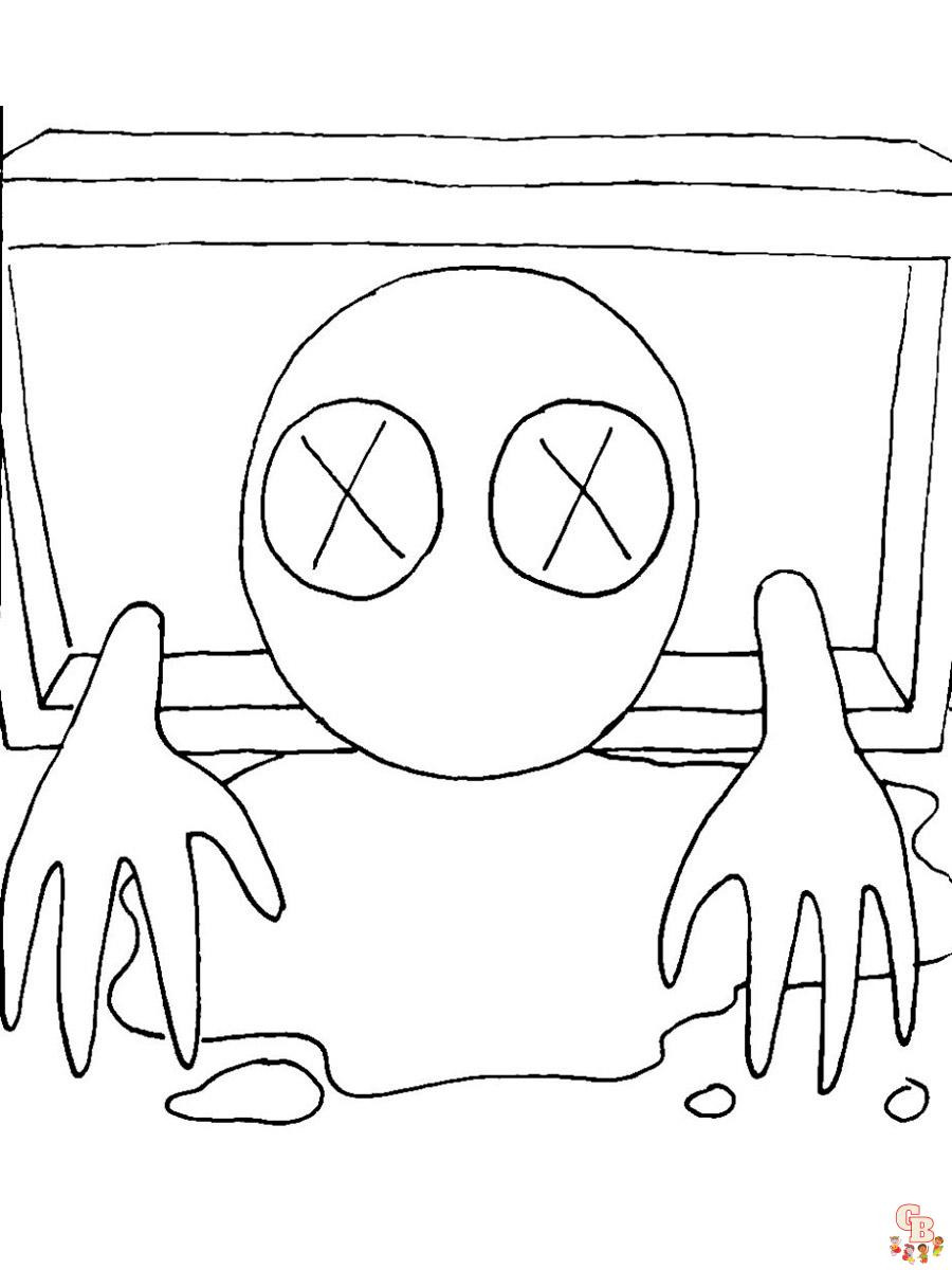 Coloring pages to learn about the rainbow friends