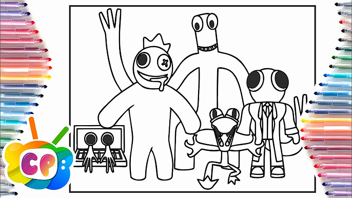 Rainbow friends roblox coloring pages