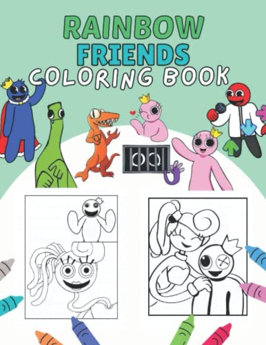 Rainbow friends coloring book amazing monsters coloring pages of rainbow friends featuring your favorite characters by james reese