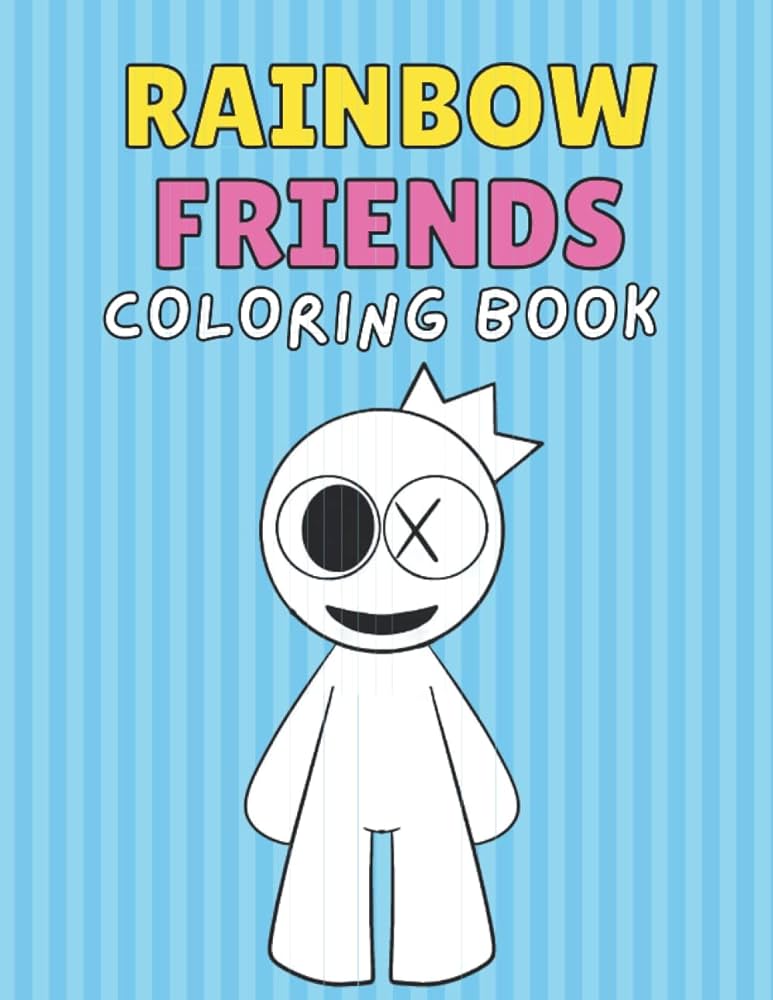 Rainbow friends coloring book coloring pages of rainbow friends