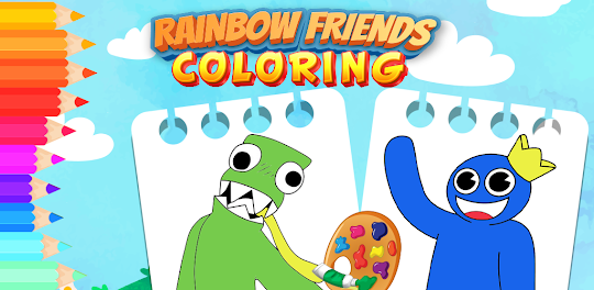 Download rainbow friends coloring pages on pc emulator