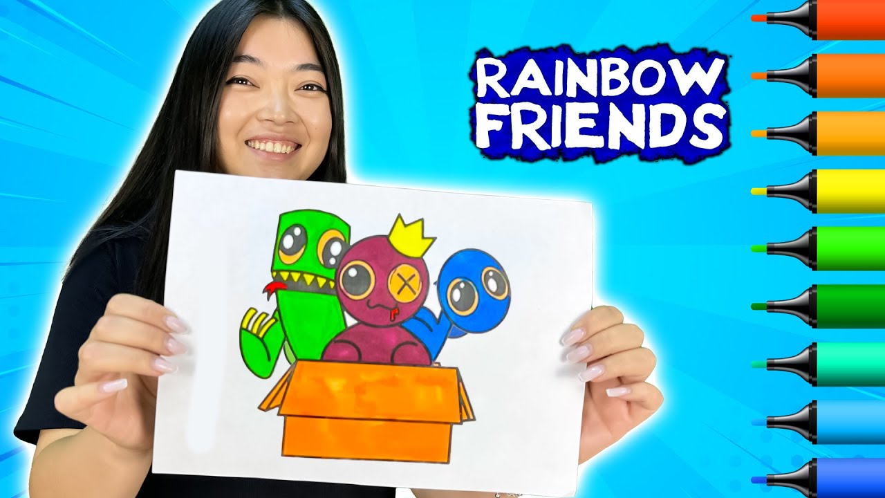 Rainbow friends chapter coloring page ð coloring with me tollef