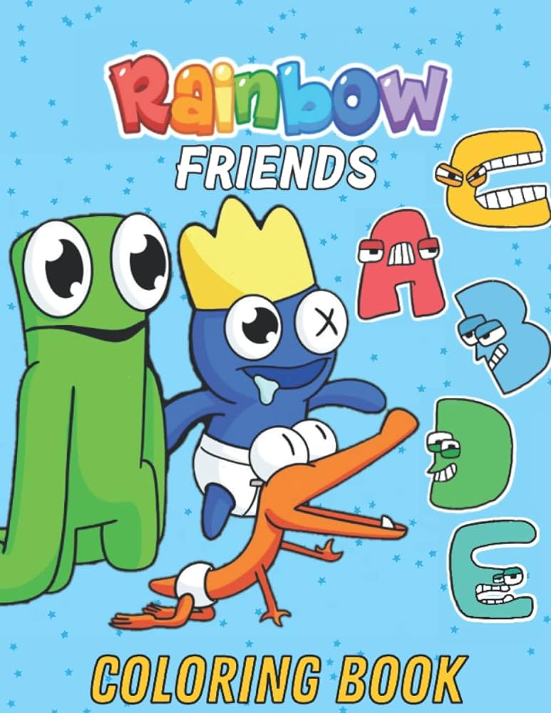 Rainbow friends coloring book aphabet lore rainbow friends a coloring book coloring alphabet lore d books